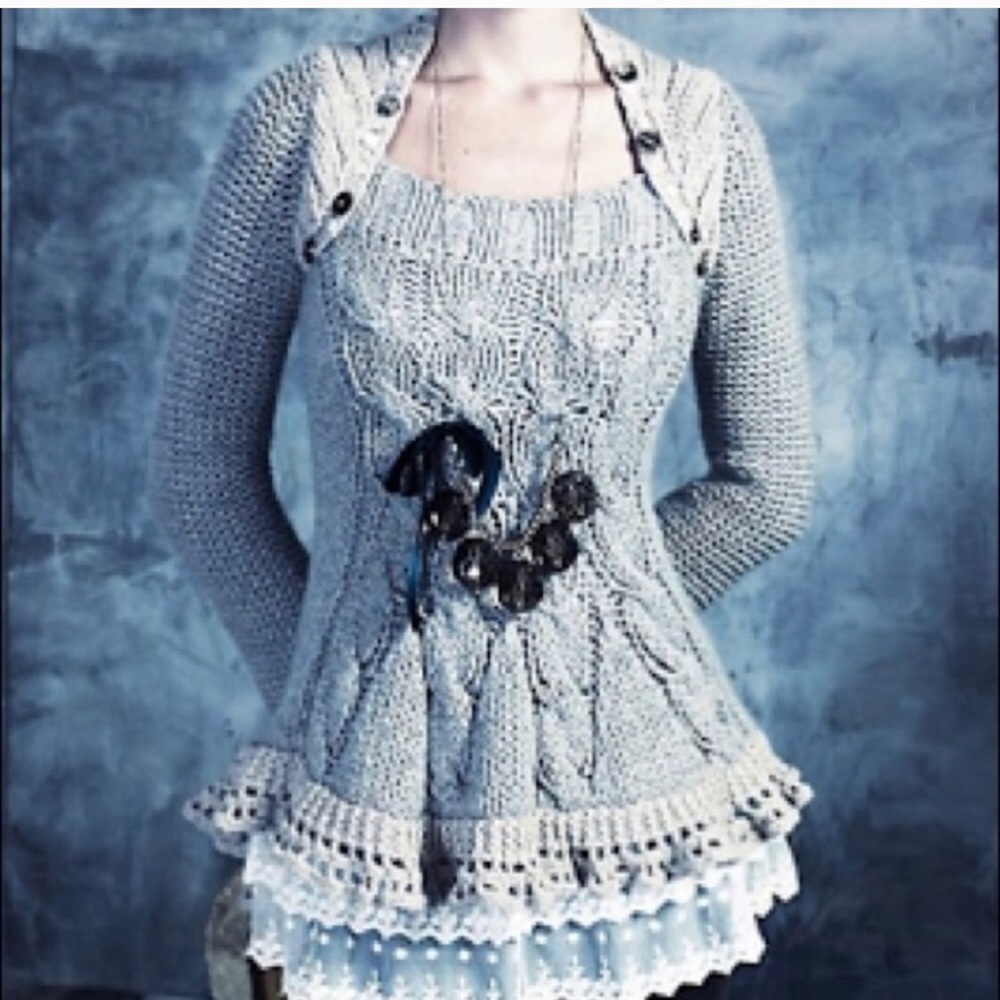 RARE Anthropologie Pinafore Pullover byRosie Neira